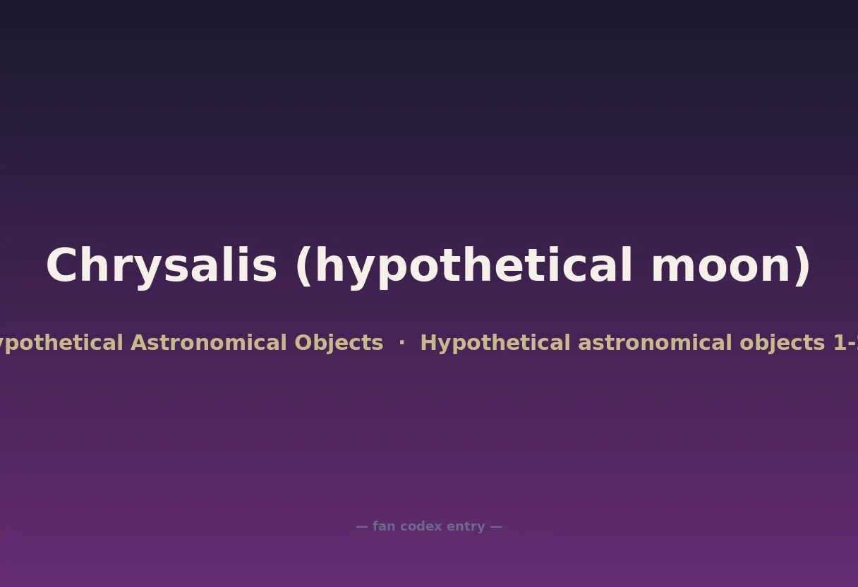Chrysalis (hypothetical moon)