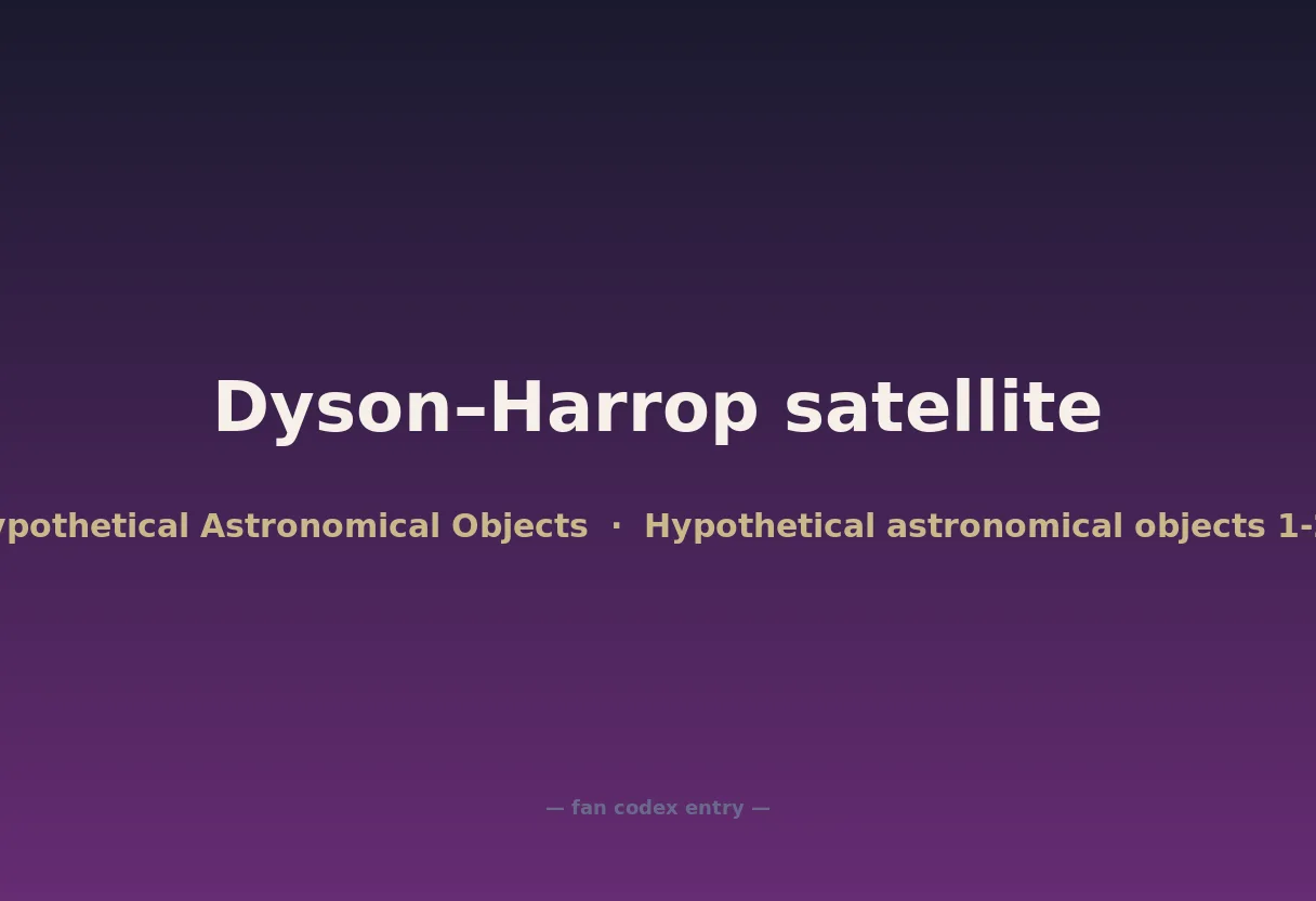 Dyson–Harrop satellite